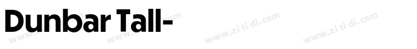 Dunbar Tall字体转换